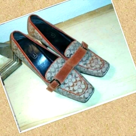 AUTHENTIC COACH SIG C/SUEDE SHOES SIZE 7.5 - Picture 6 of 15